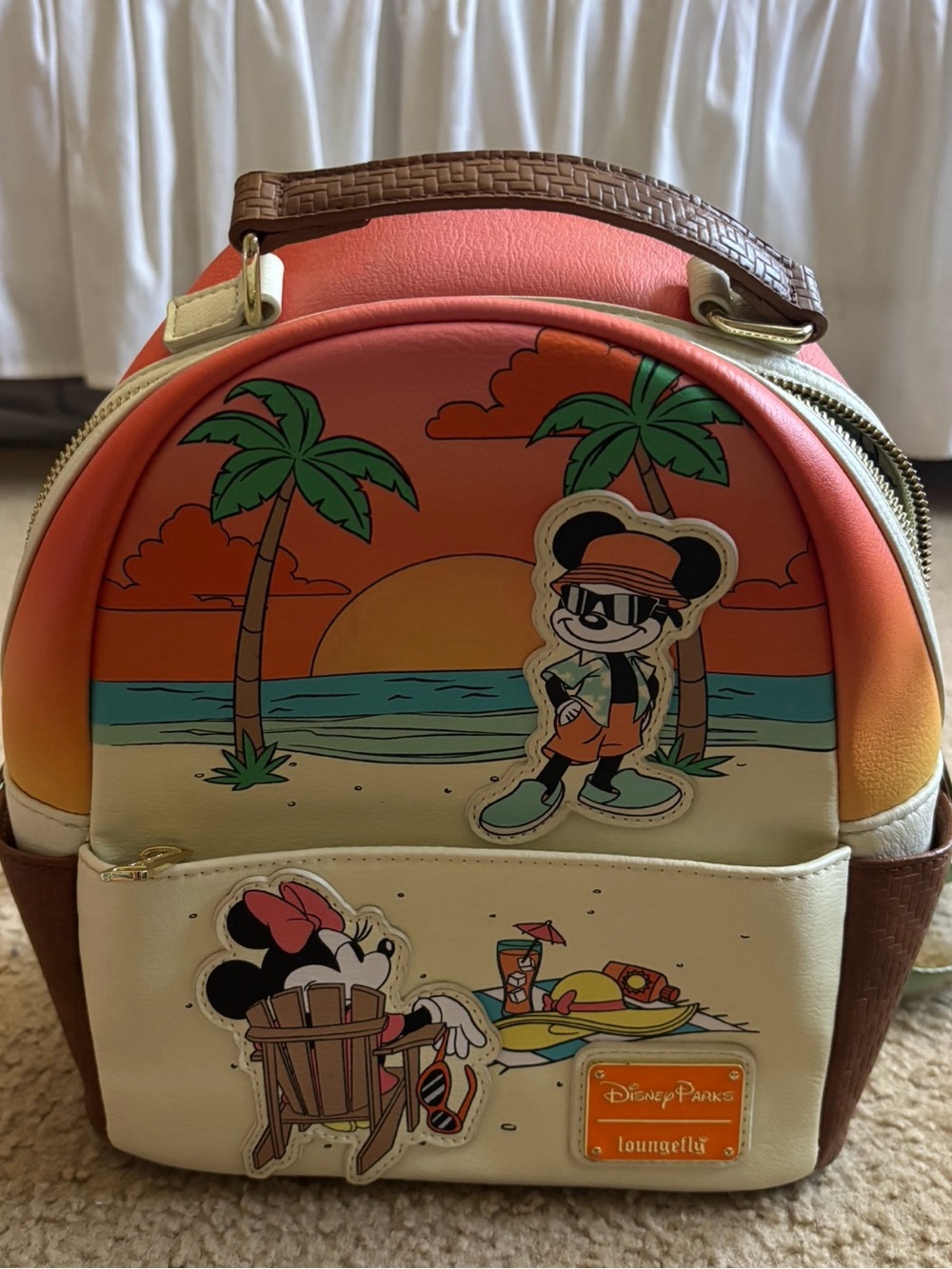 Disney Parks X Loungefly Mickey And Minnie Mouse Sunset Backpack